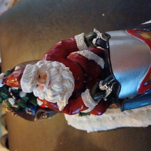 BNIB Roman's Amusement Musical light up Santa on his motorcycle - Picture 7 of 7